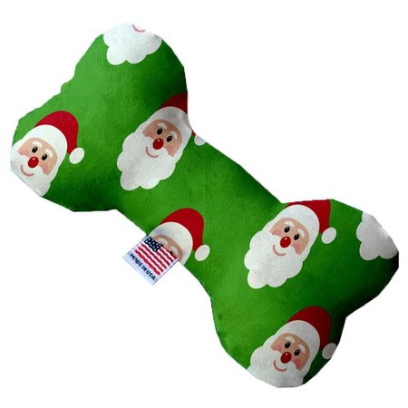 MIRAGE PET PRODUCTS Smiling Santa Canvas Bone Dog Toy 6 in. 1284-CTYBN6